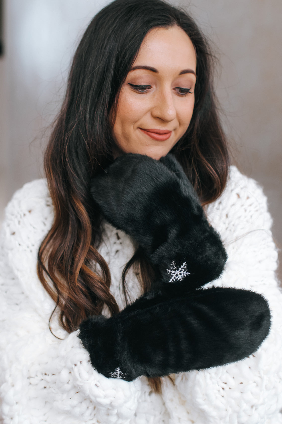All Soft Faux Fur Mitten