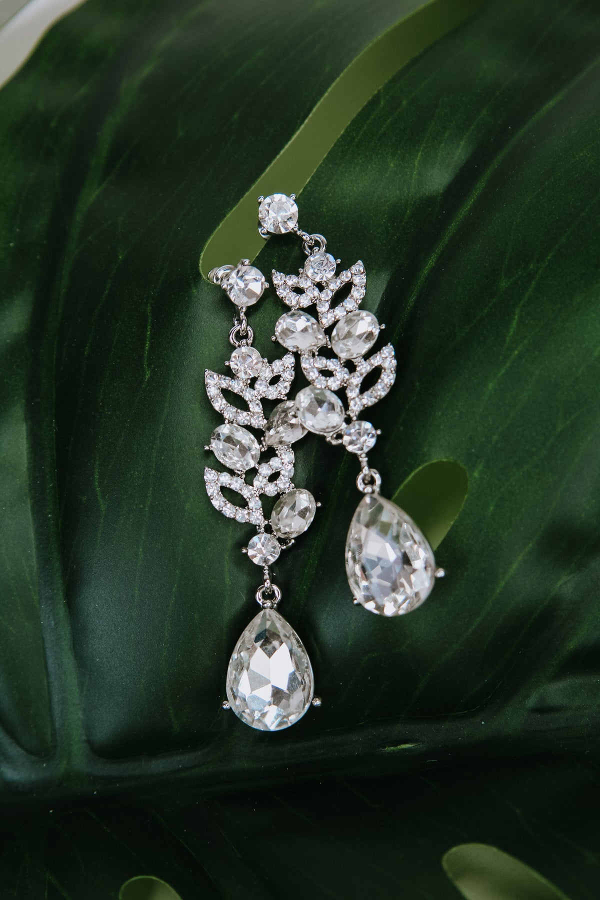 Open Almond, Oval & Teardrop Dangle Long Earring