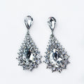 Teardrop Rhinestone Outline Stone Earring
