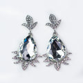 Silver Teardrop Earring With Bottom Spikes