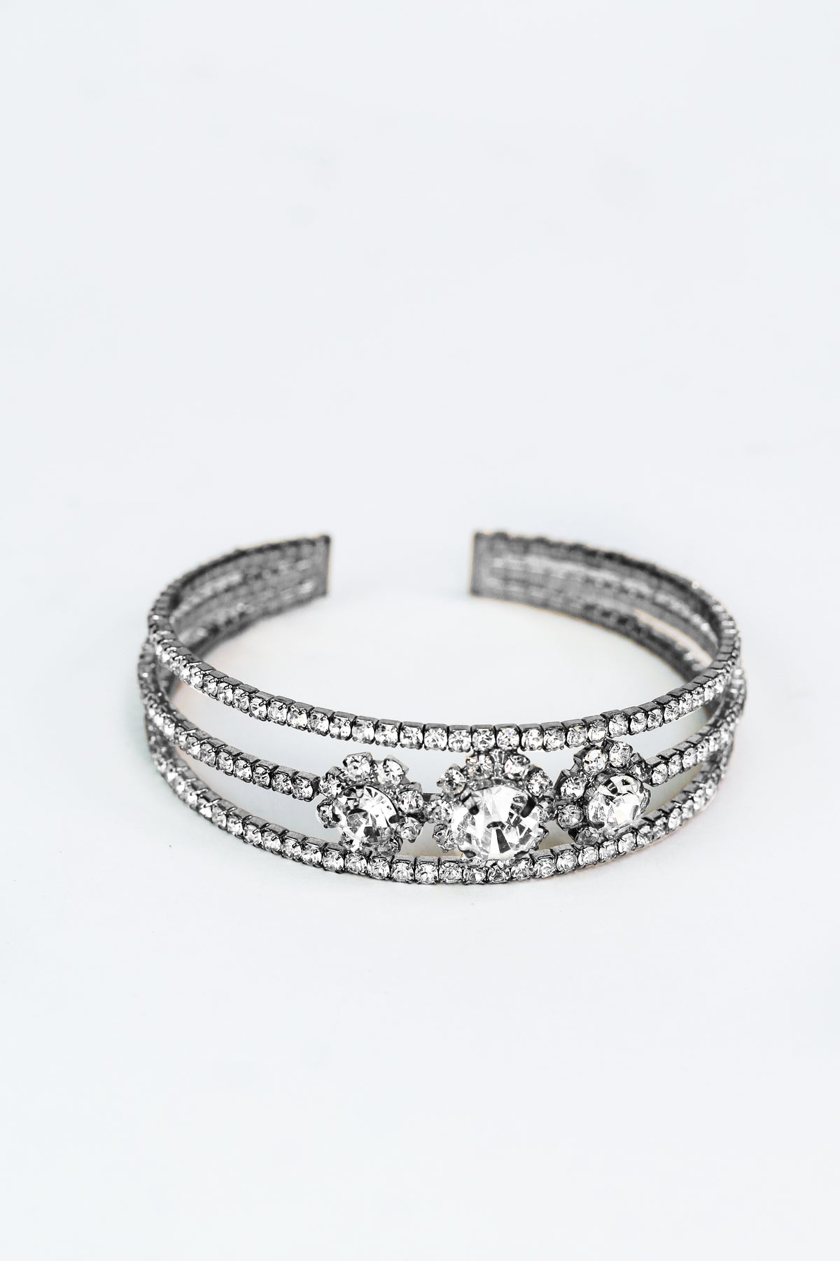 3 Row 3 Flower Middle Cuff Bracelet