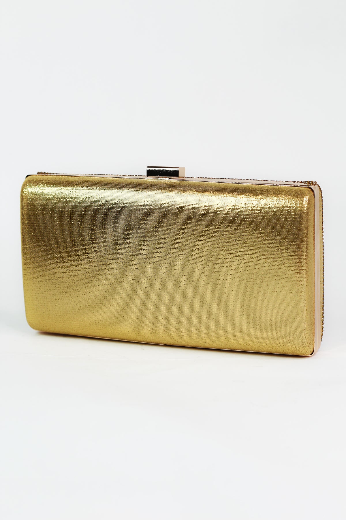 All Rhinestone Front Rectangle Evening Clutch