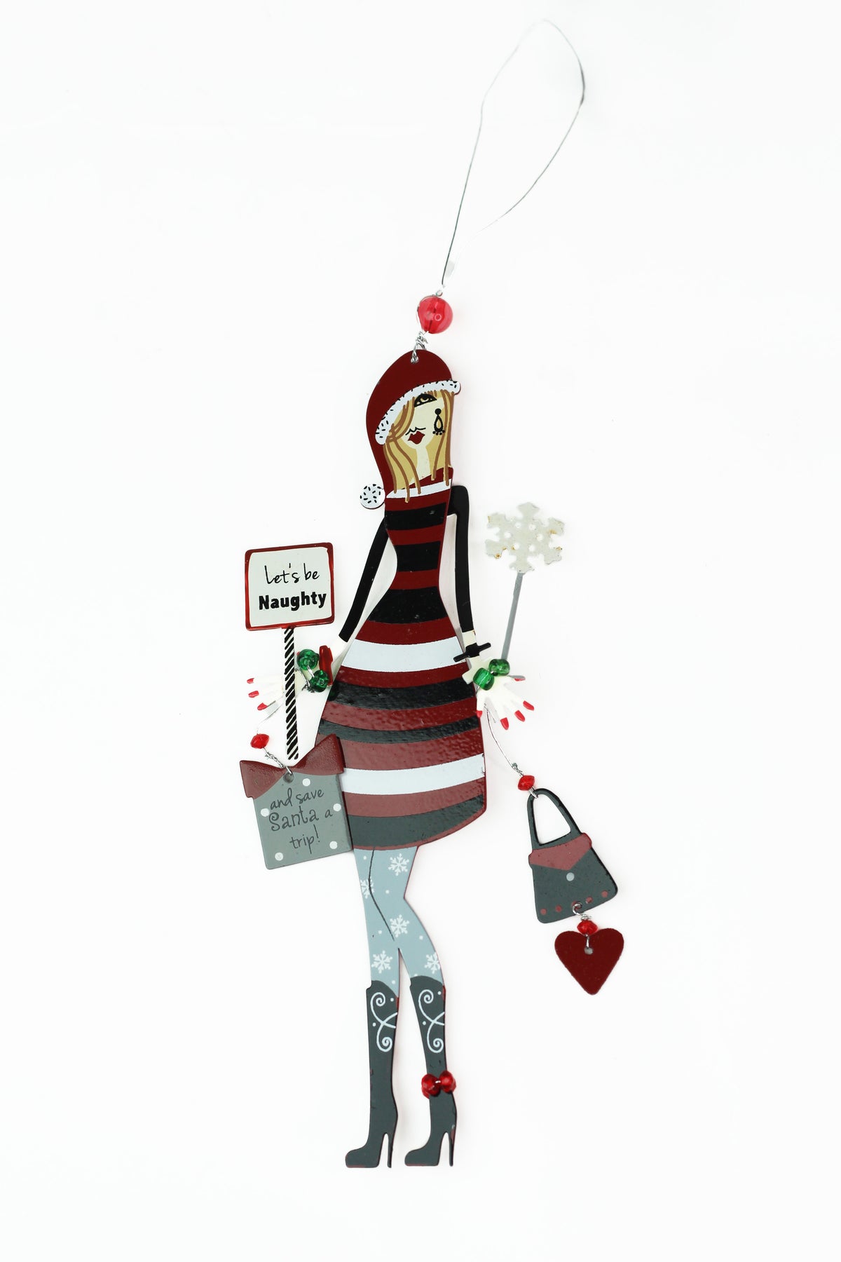 Sassy Ladies Metal Christmas Ornaments