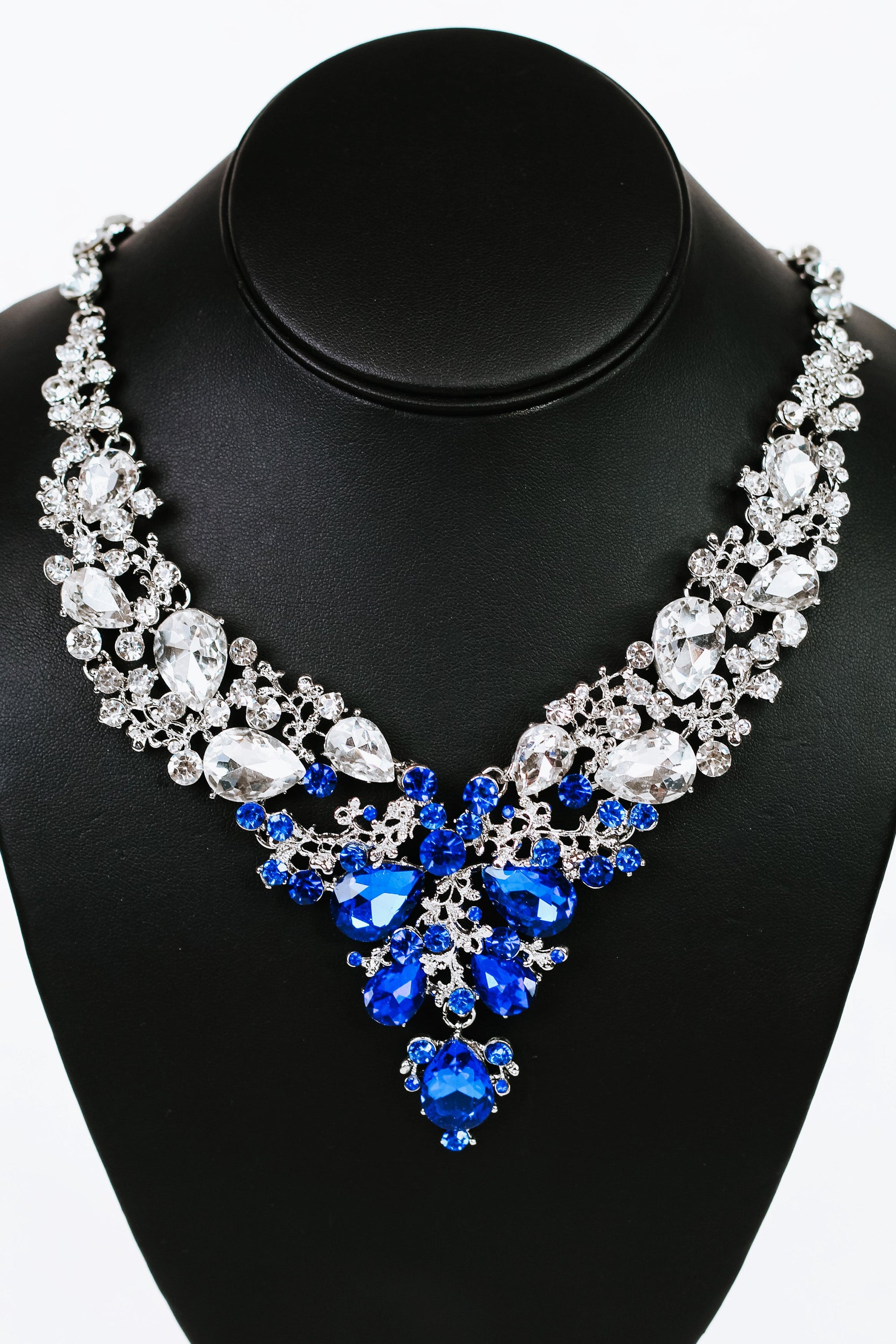 XL Large Pear Shape Statement Necklace