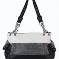 2 Tone Studded Accent Double Handle Handbag