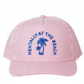 Mentally At The Beach Striped Baseball Hat