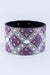 Rhinestone Covered Leather Cuff Bracelet