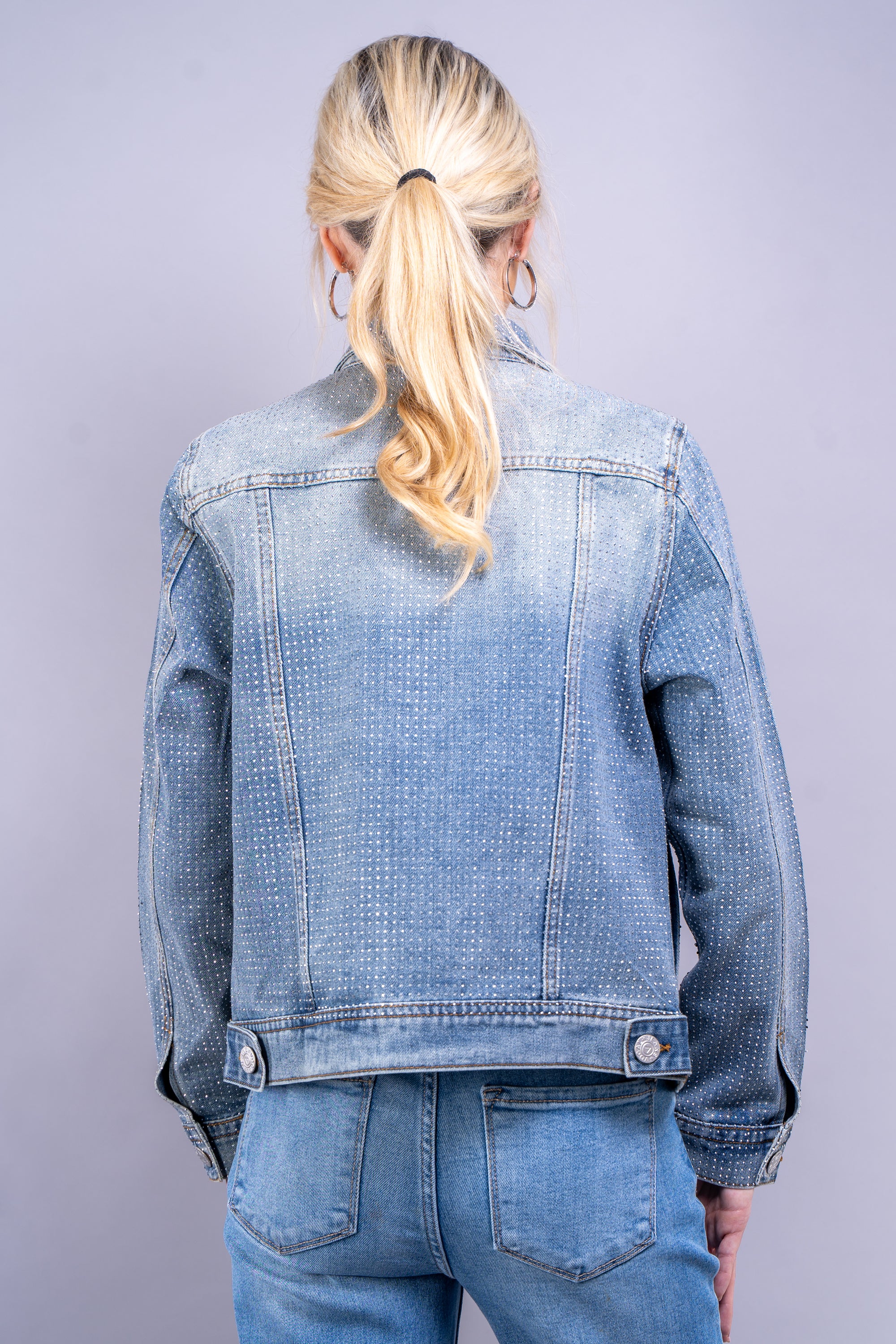 Denim Jacket Covered in Rhinestones