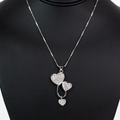 Three Heart Loop Dangle Necklace