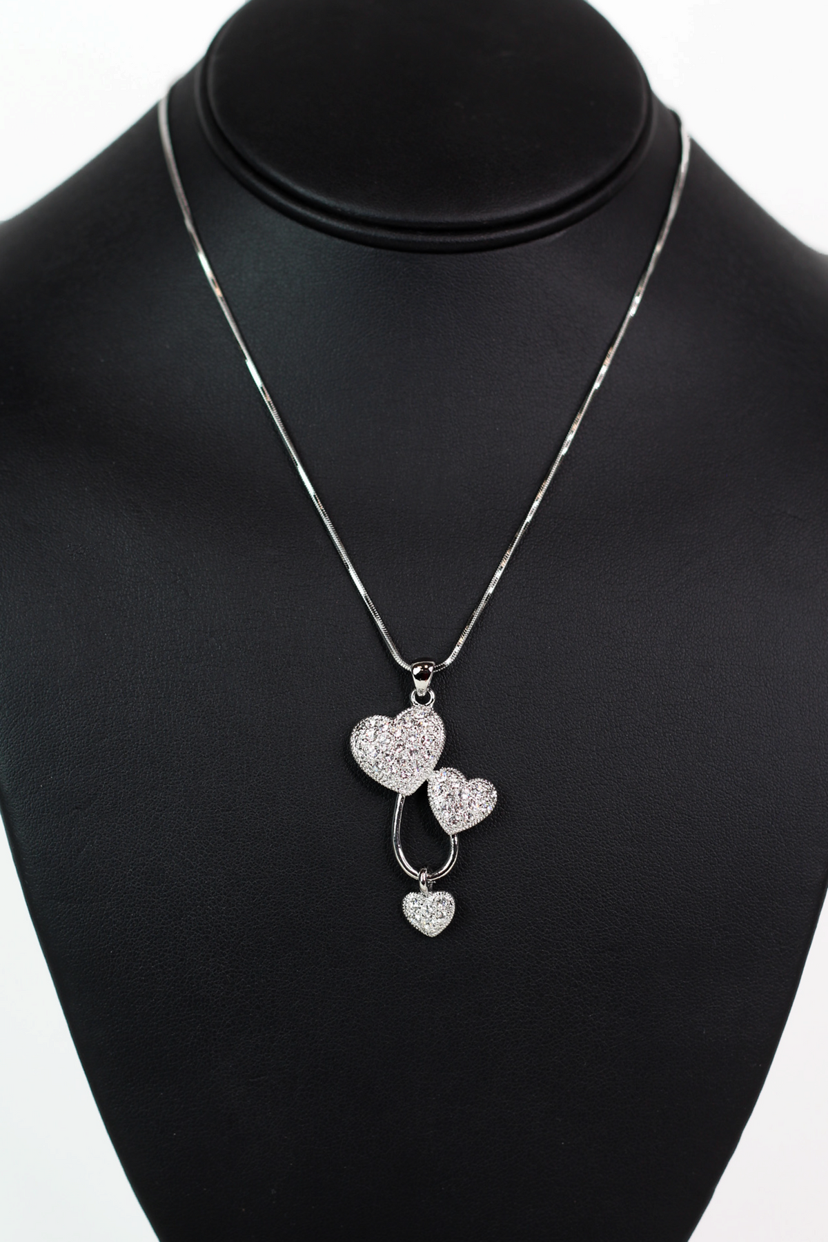 Three Heart Loop Dangle Necklace - Glitz &amp; Ears Boutique