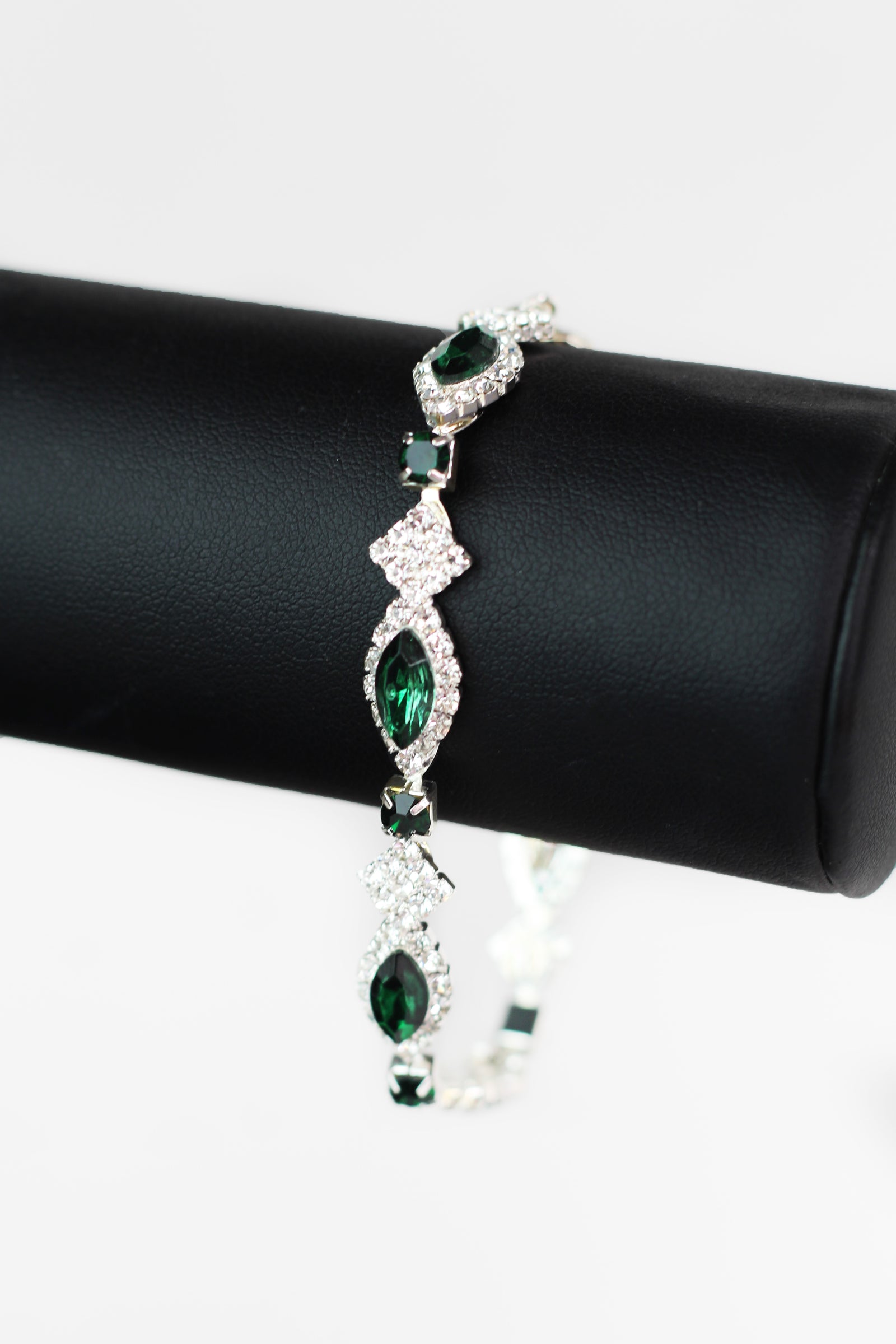 Almond Center & Diamond Alternate Tennis Bracelet