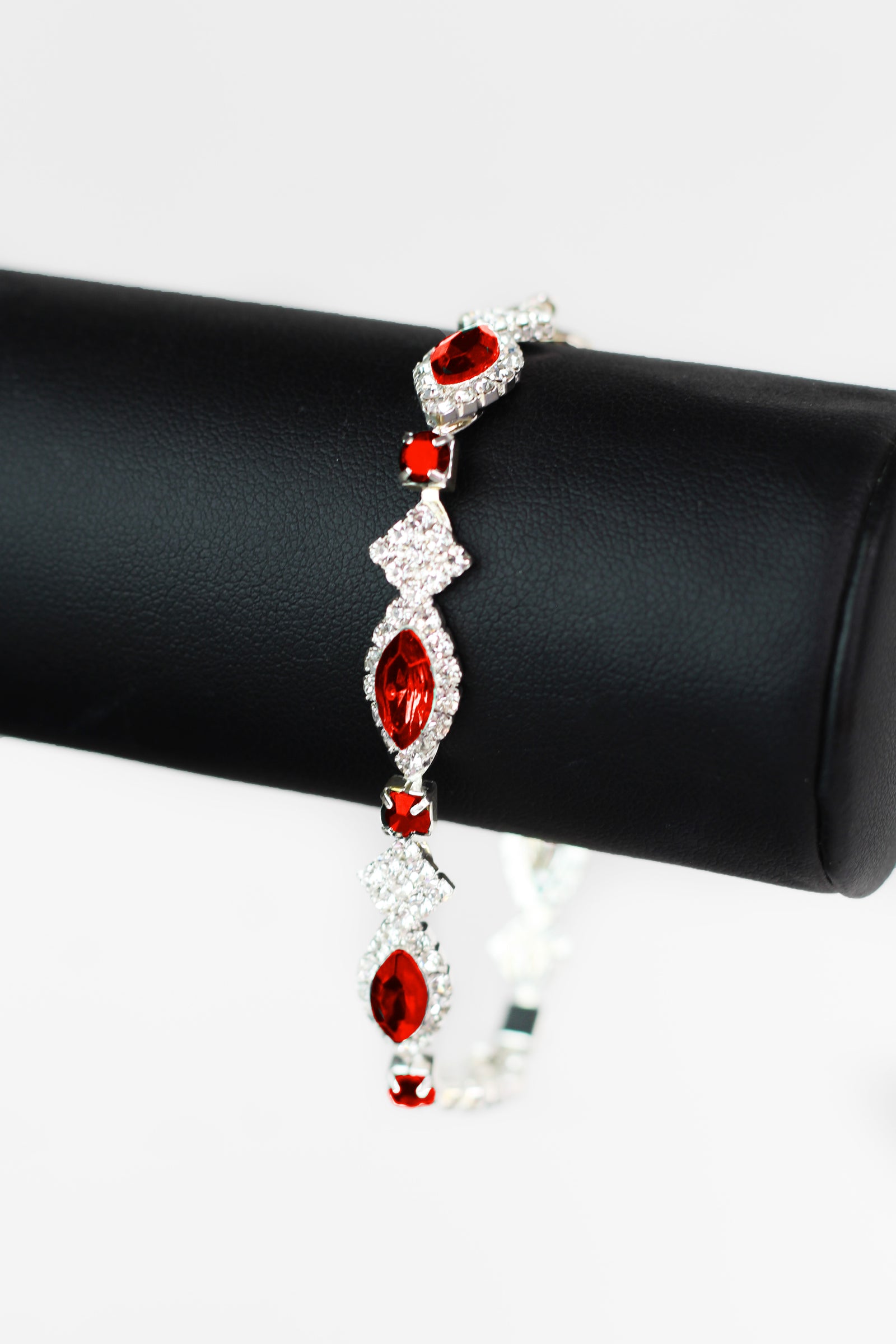 Almond Center & Diamond Alternate Tennis Bracelet