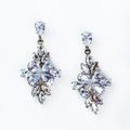 Teardrop Marquise Stone Cluster Dangle Earrings