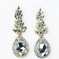 Marquis & Pear Stone With Halo Dangle Earring