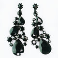XL Almond Crystal Connecting Cluster Earring