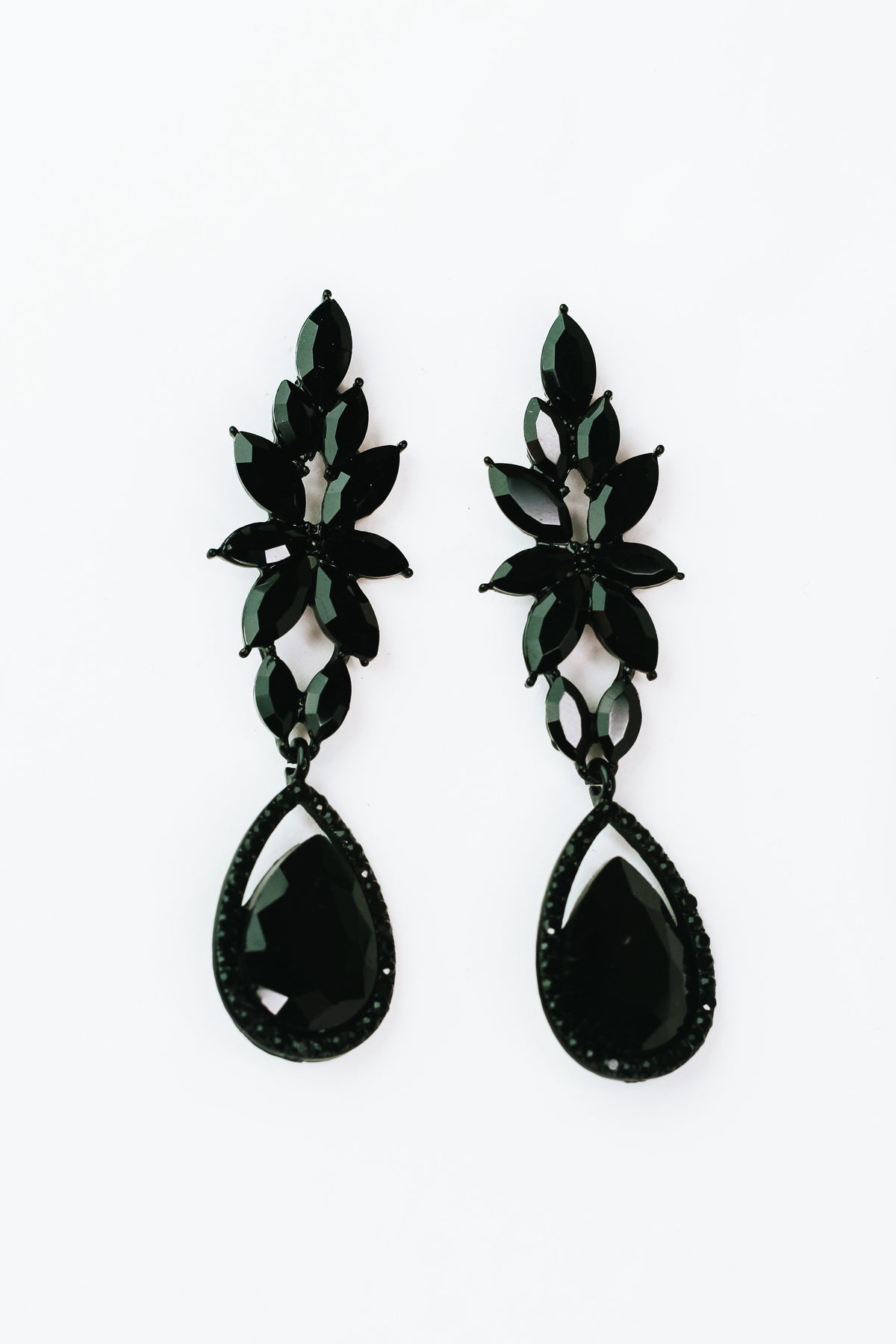 Teardrop Pear with Marquise Flower Earrings