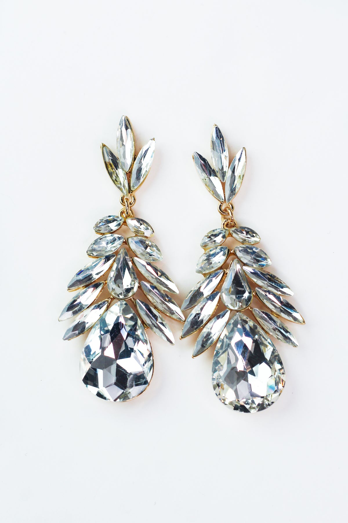 Crystal Drop Statement Earrings