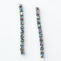 Solid Row Stone Dangle Earrings