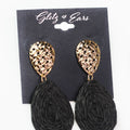 Raffia 2 Teardrop & Textured Earrings