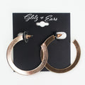 Open Hoop Flat Earrings