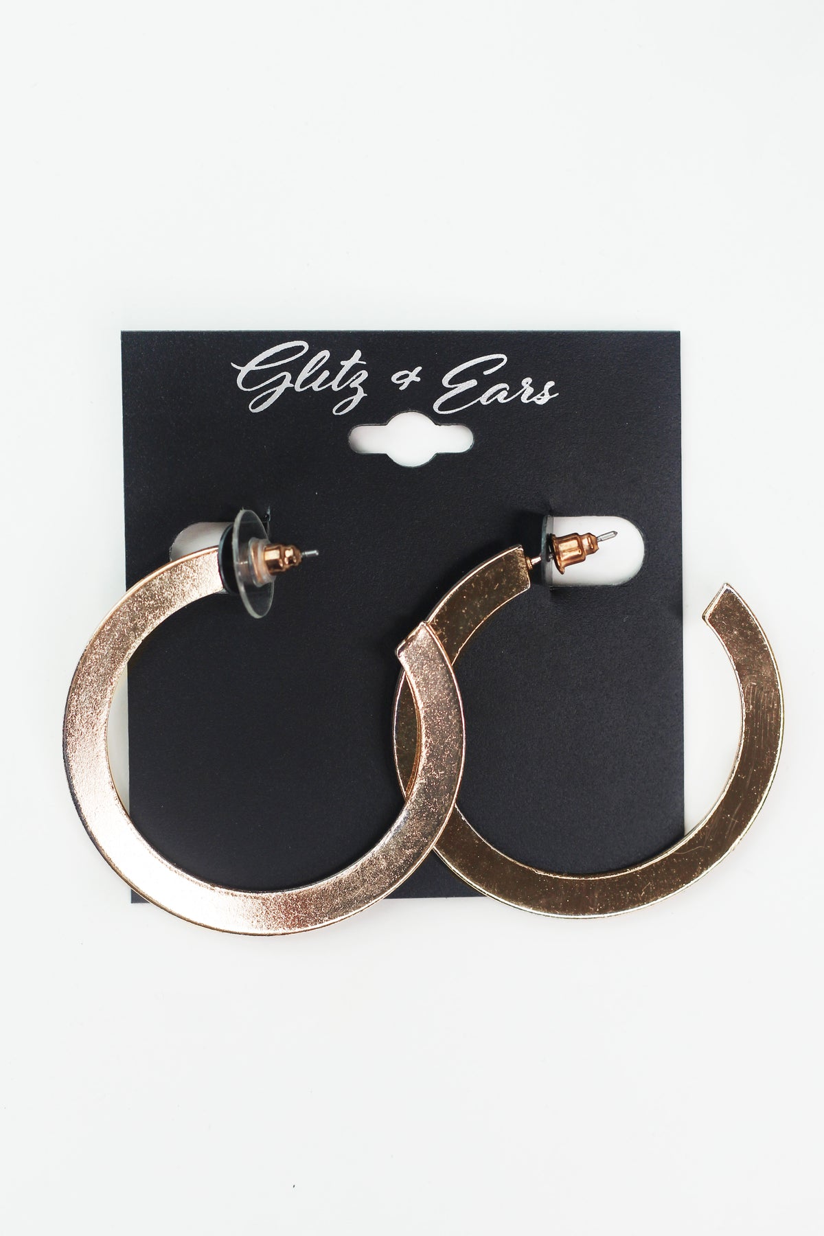Open Hoop Flat Earrings
