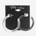 Open Hoop Flat Earrings