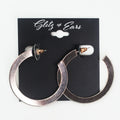 Open Hoop Flat Earrings