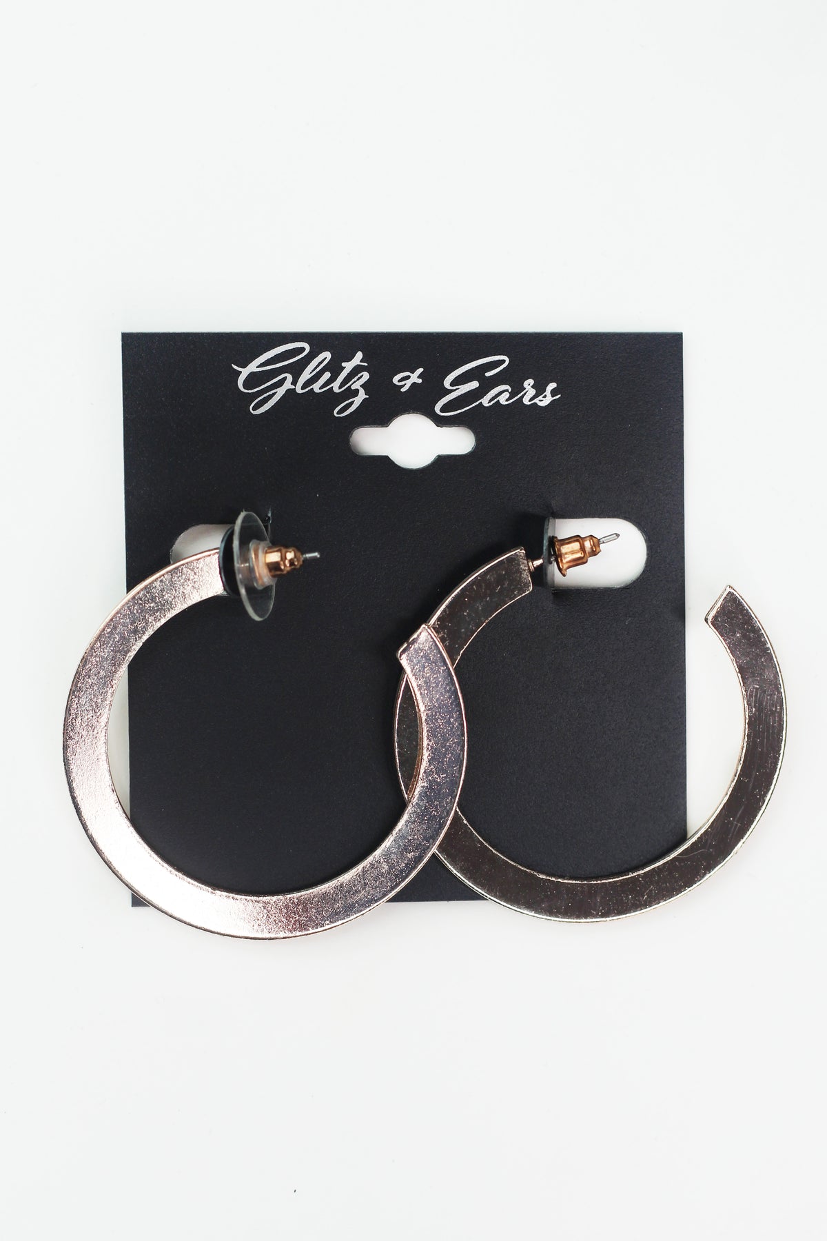 Open Hoop Flat Earrings