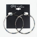 Large Round Hoop Alternating Full and Flat Design