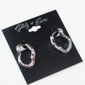 Wavy Thick Metal Hoop Earring