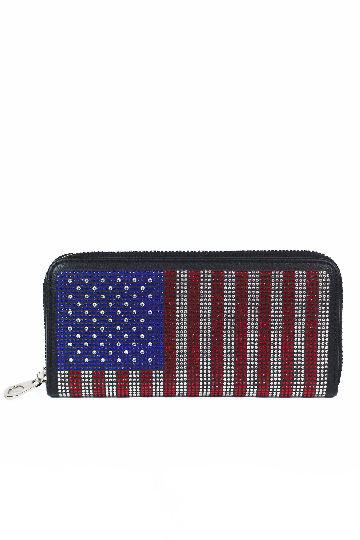 USA Flag Rhinestone Front Wallet