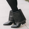 Studded Fold Over Cuff Boots (SALE)