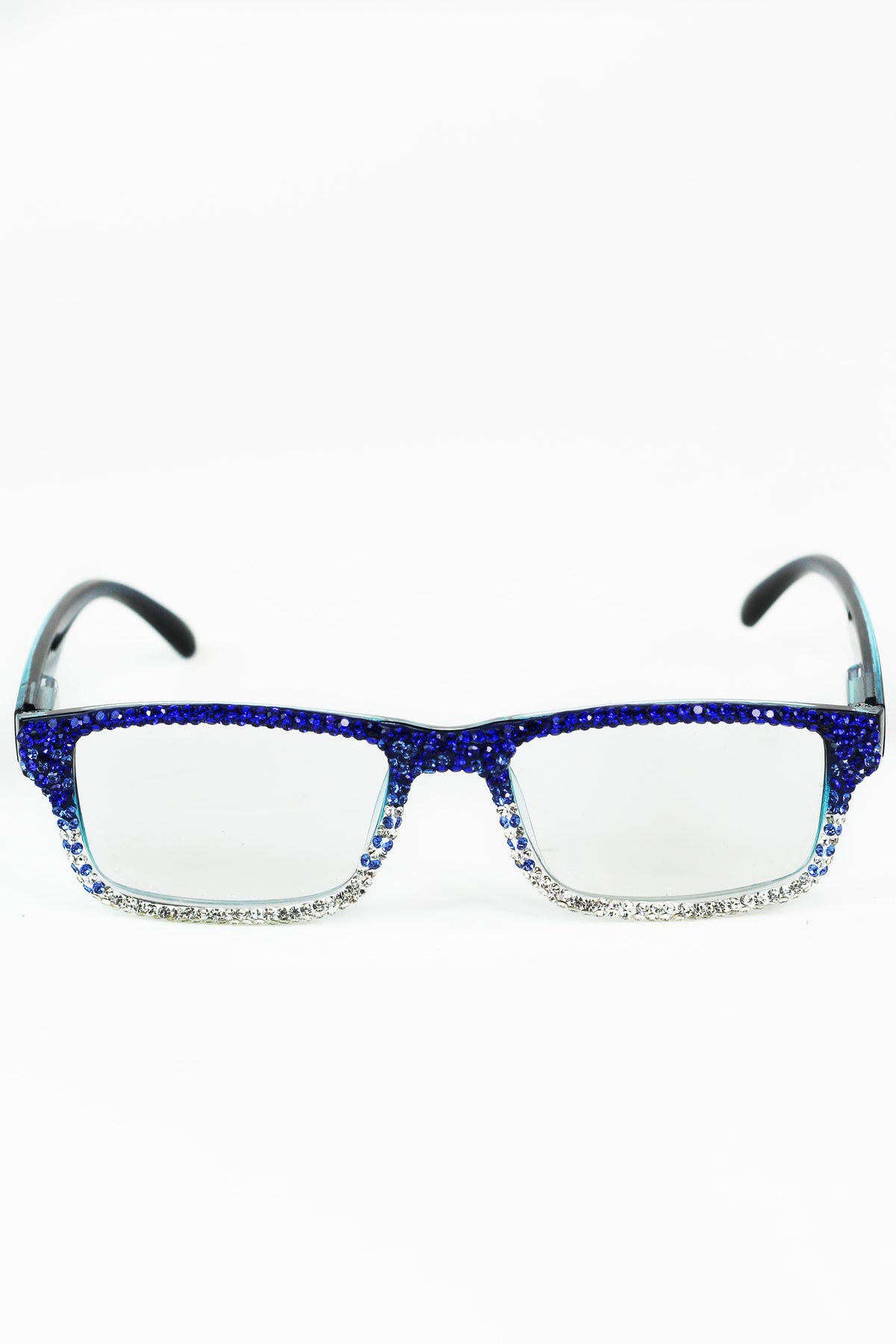 Ombre Rectangle Frame Rhinestone Readers