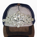 Multicolor XL Brooch Washed Baseball Cap