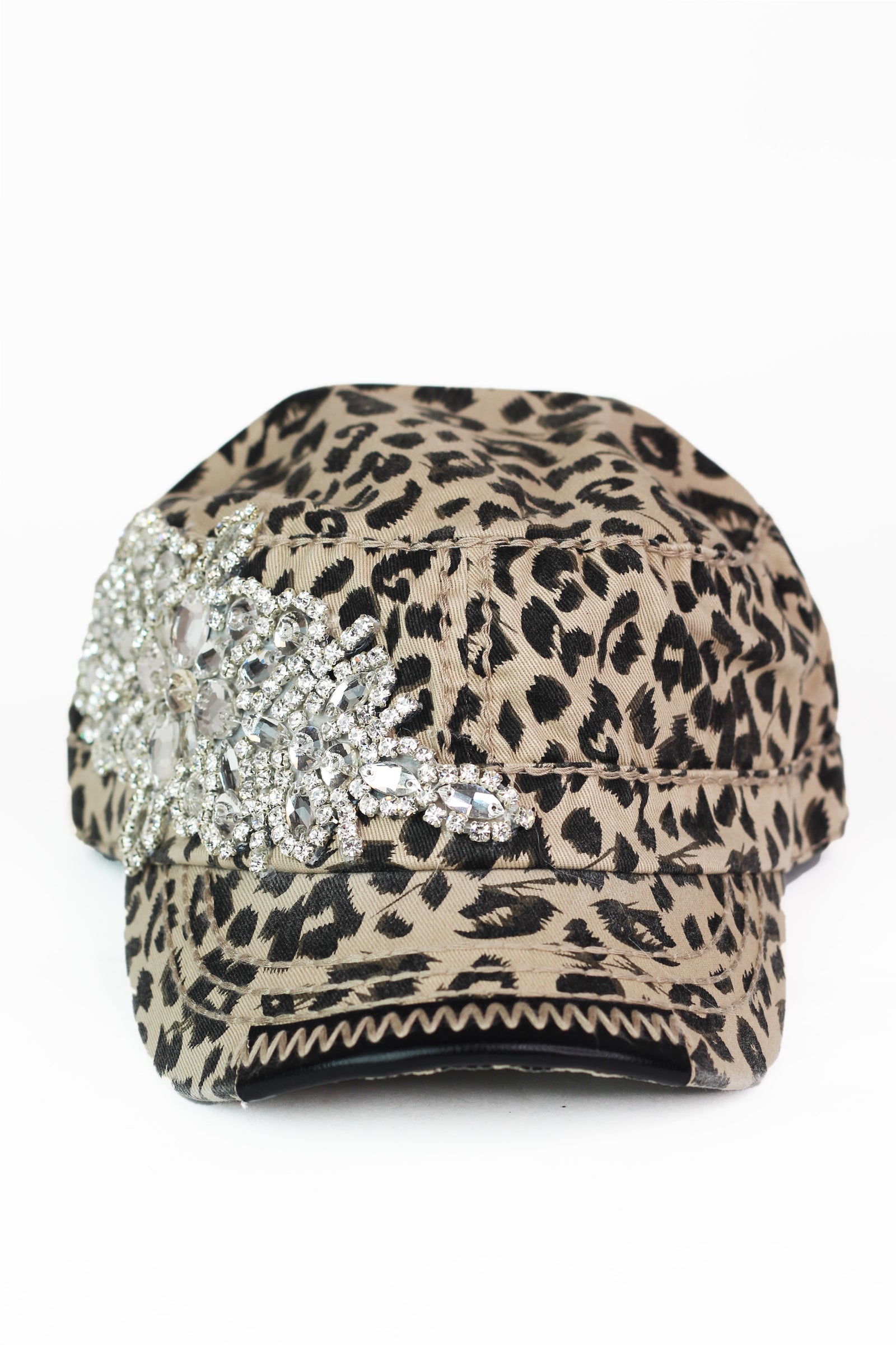 Rhinestone Side Applique Cadet Cap