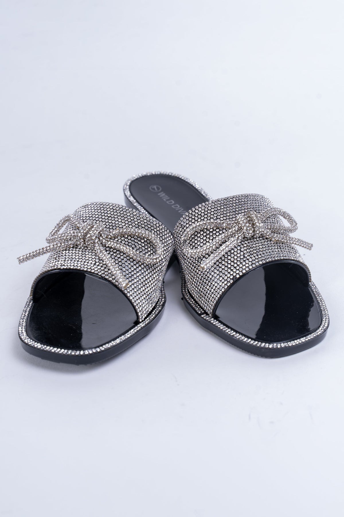 Rhinestone Flat PVC Sandal w/ Bow (SALE)