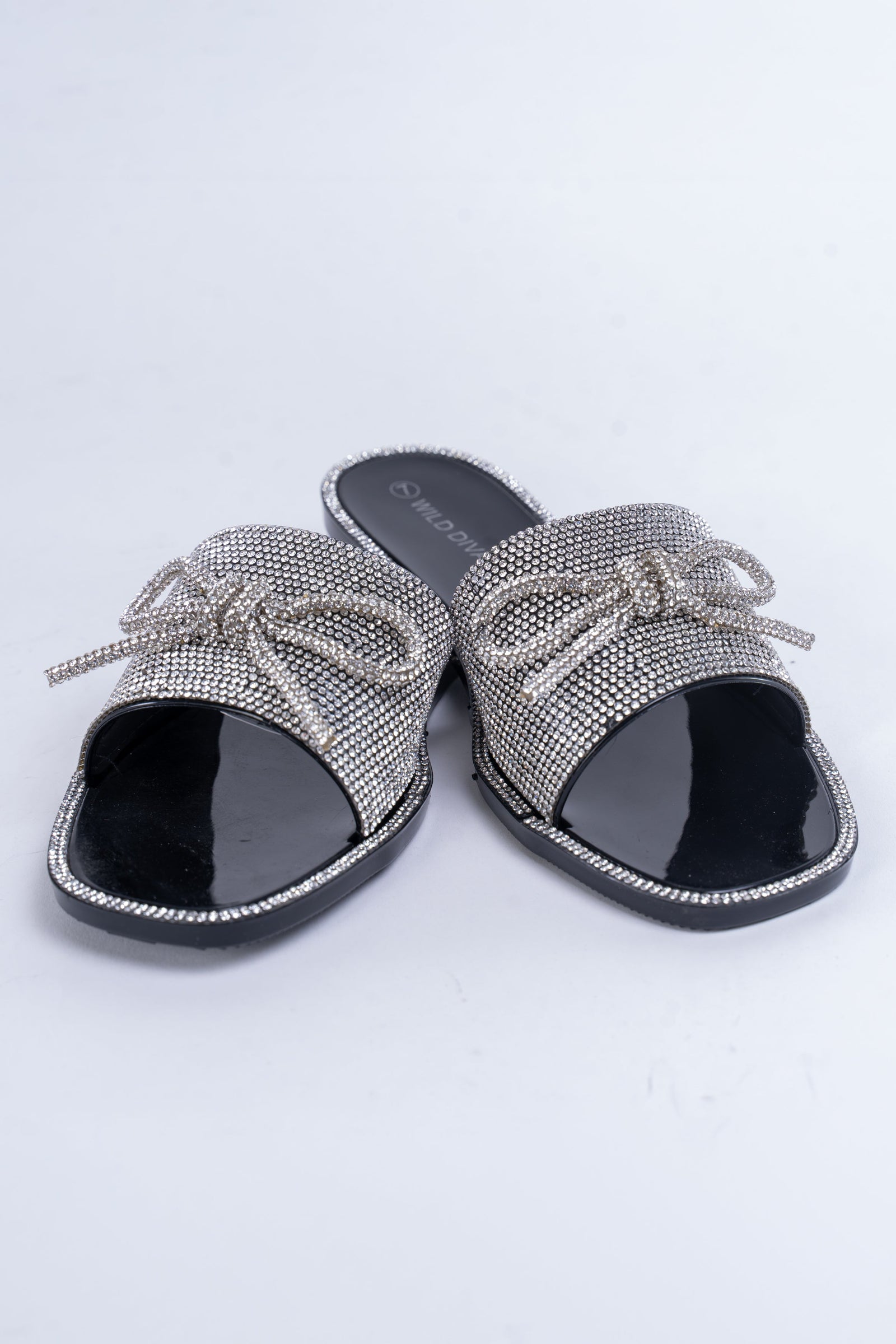 Rhinestone Flat PVC Sandal w/ Bow (SALE)