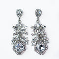 Multi Stone Rhinestone Dangle Earrings