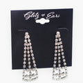 Ladder Rhinestone Dangle Earrings