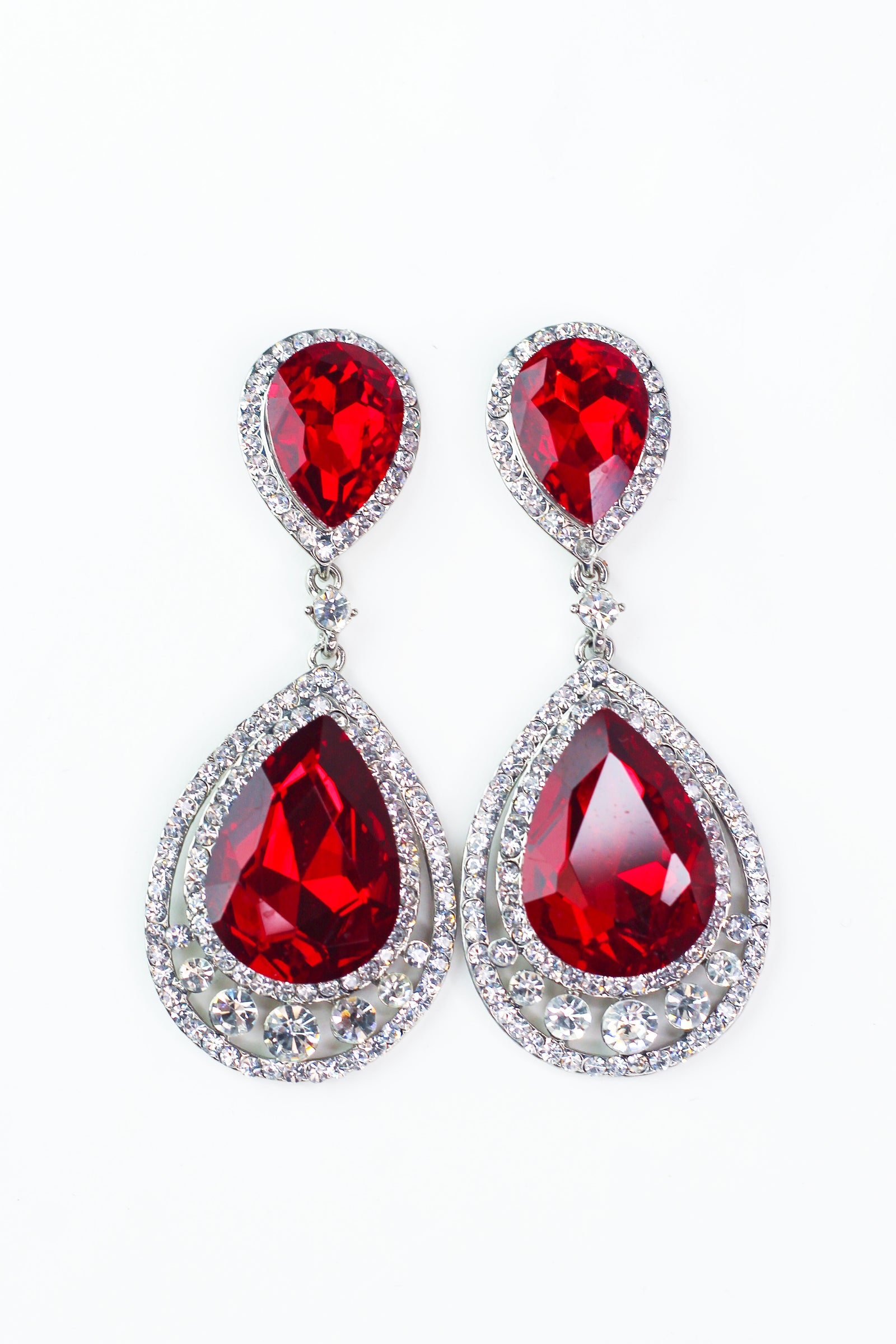 XL 2 Tear Shape Bottom 7 Rounds Earrings