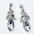 3 Stone Almond & Filled Almond Dangle Earring