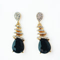 Cascading Rhinestone Over Teardrop Earrings