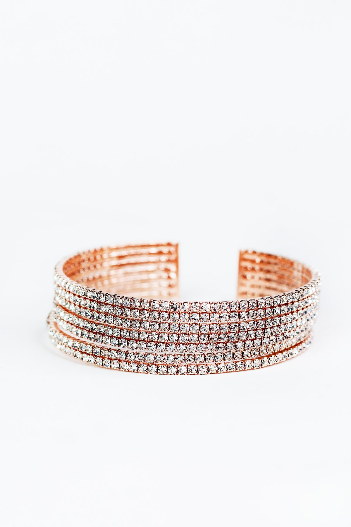 7 Row All Rhinestone Cuff - Glitz & Ears Boutique