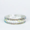 Rhinestone Cuff with Slanted Baguette Row Middle