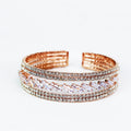 Rhinestone Cuff with Slanted Baguette Row Middle - Glitz & Ears Boutique