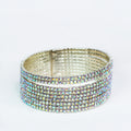 9 Row All Rhinestone Cuff