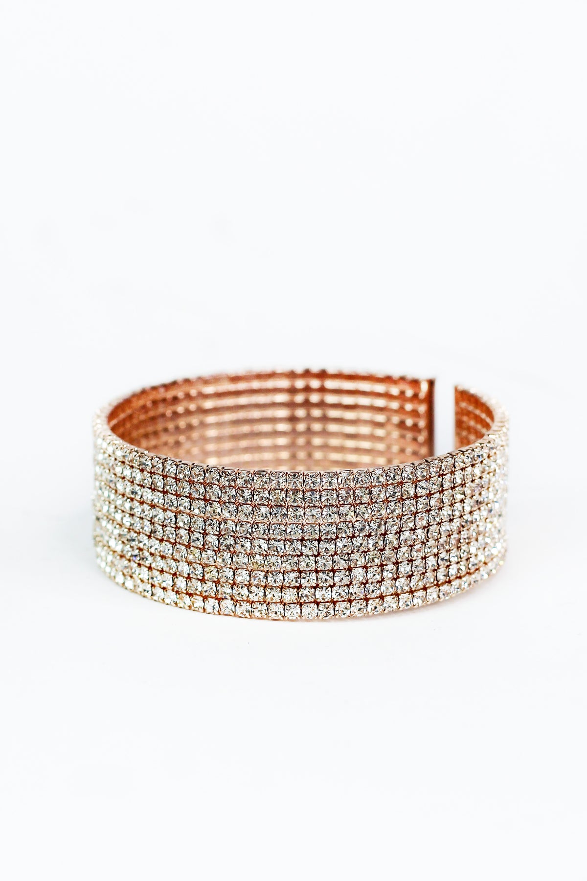 9 Row All Rhinestone Cuff - Glitz & Ears Boutique