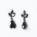 3 Almond Stone Top Teardrop Dangle Earring