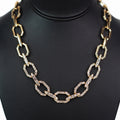 5 Open Rhinestone Link Point Bar Connect Necklace