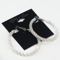 All Rhinestone Design Large Hoop